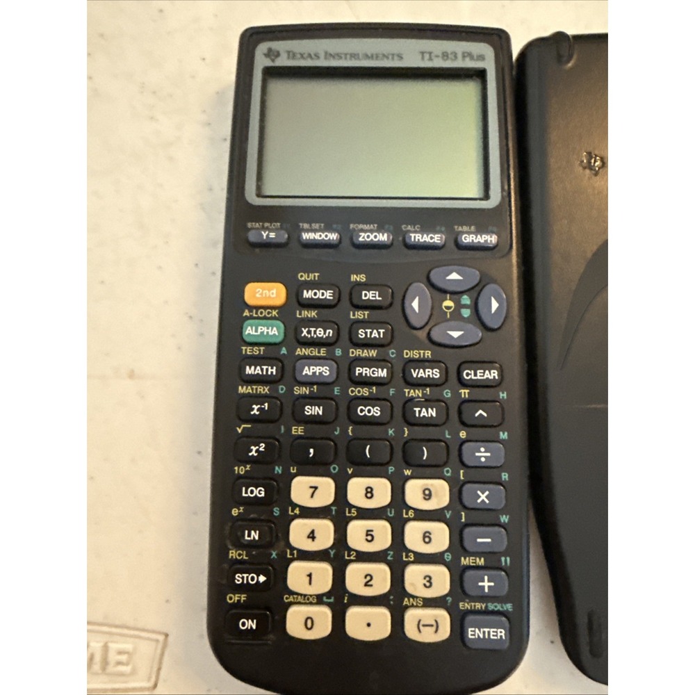 Texas Instruments TI-83 Plus Graphing Calculator w/ Cover- Tested Works! - Picture 3 of 6